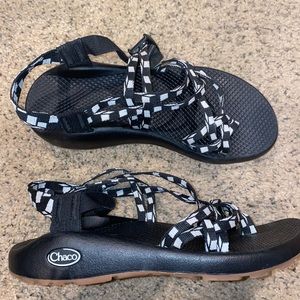 Black and White Chacos